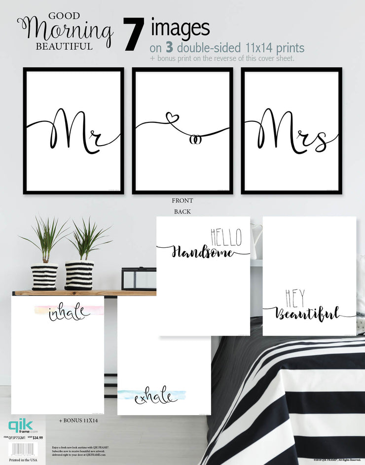 Good Morning Beautiful - 3pc Double-Sided Art Print Set