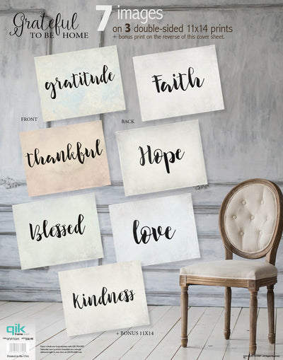 Grateful to Be Home - 3pc Double-Sided Art Print Set