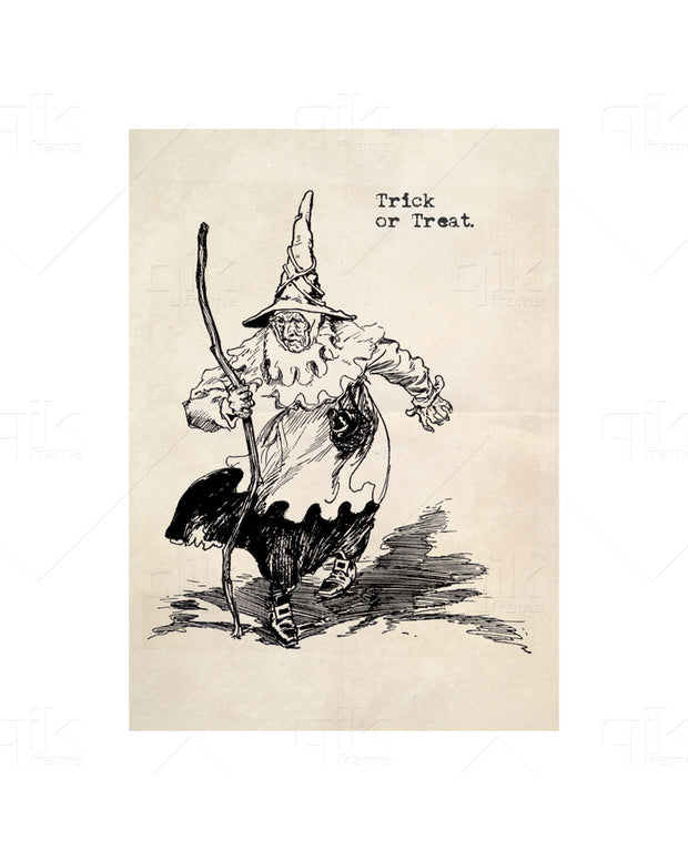 Halloween Vintage Style - 5pc Double-Sided Art Print Set