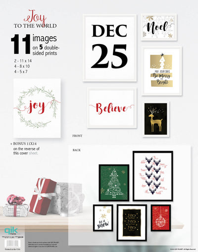 Joy to the World - 5pc Double-Sided Art Print Set