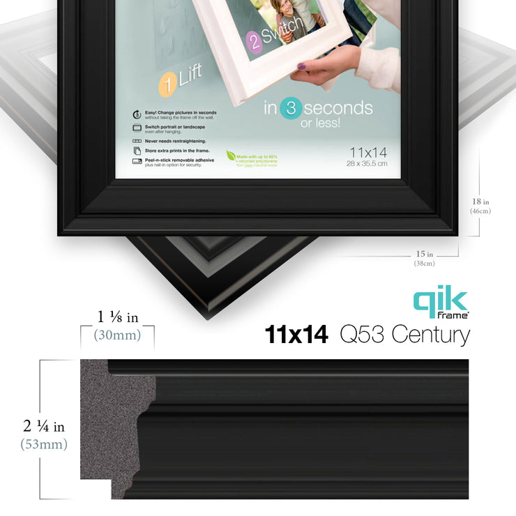 6pc Gallery Wall Set - Q53 Century - Black