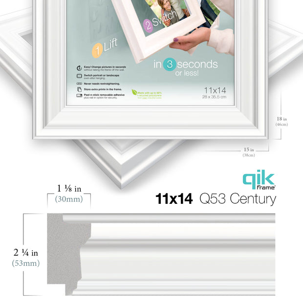 10pc Gallery Wall Set - Q53 Century - White