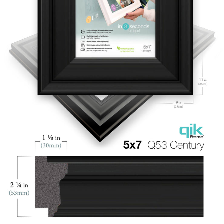 3pc Gallery Wall Set - Q53 Century - Black