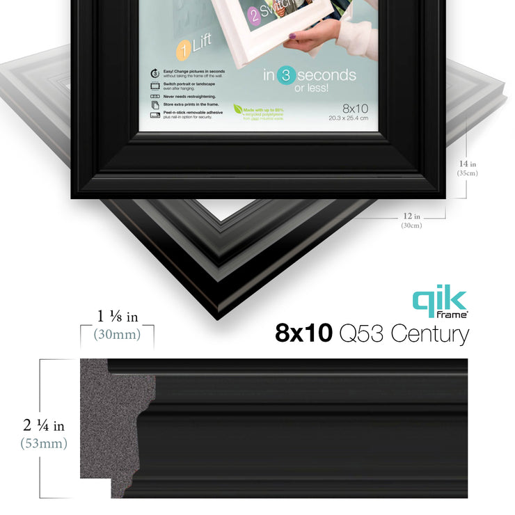 10pc Gallery Wall Set - Q53 Century - Black