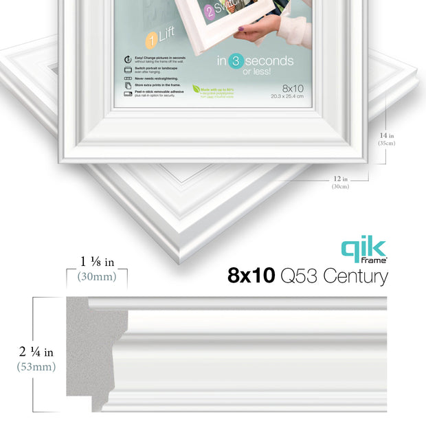 10pc Gallery Wall Set - Q53 Century - White