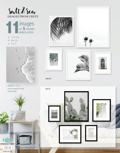 Salt & Sea Images from Crete - 5pc Double-Sided Art Print Set