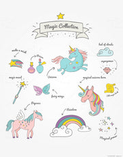 Unicorn Dreams - 5pc Double-Sided Art Print Set
