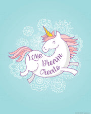Unicorn Dreams - 5pc Double-Sided Art Print Set
