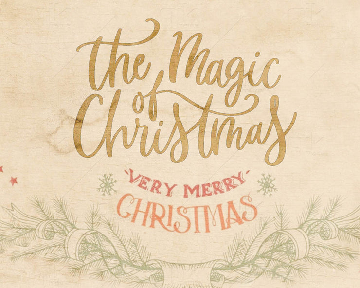 Vintage Christmas - 5pc Double-Sided Art Print Set