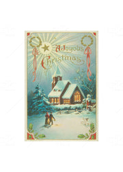 Vintage Christmas - 5pc Double-Sided Art Print Set