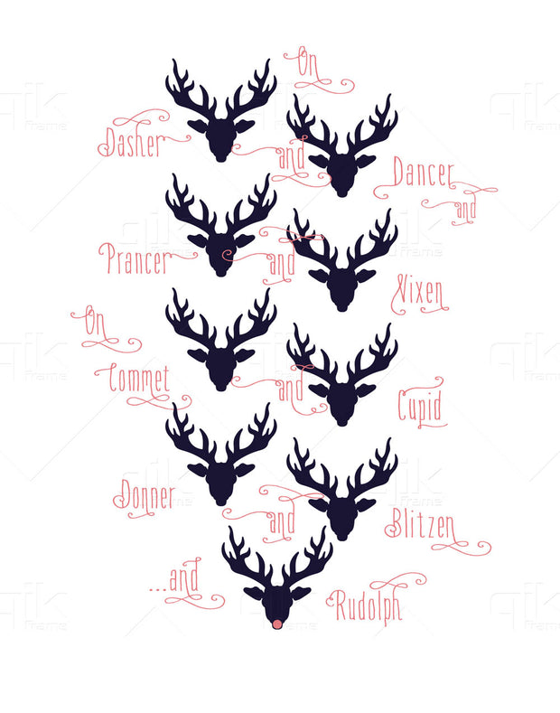 Yuletide Decor - 5pc Double-Sided Art Print Set
