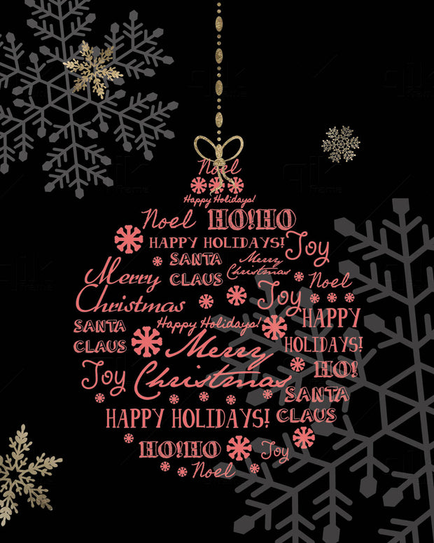 Yuletide Decor - 5pc Double-Sided Art Print Set